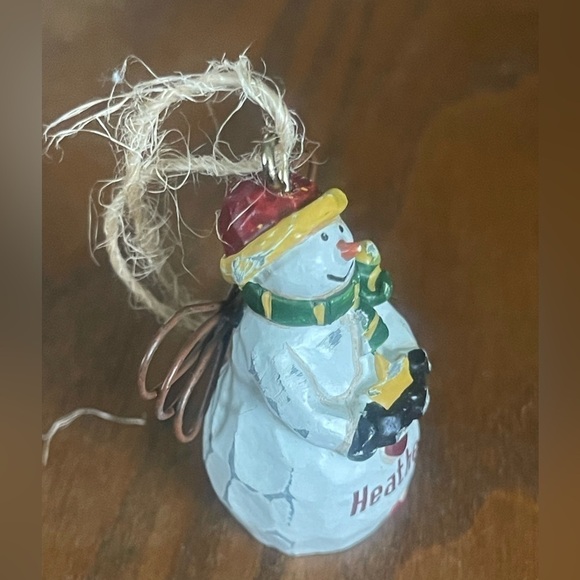 Holiday Snowman miniature Ornament personalized - Picture 4 of 5